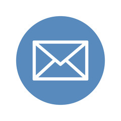 Envelope contour symbol, mail icon