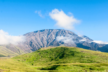 The slopes of the volcano Tolbachik, Kamchatka, Russia