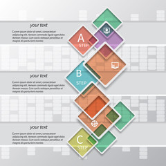 Fototapeta premium Abstract 3D Paper Infographics