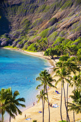 Snorkeling Bay in Hanauma,Oahu,Hawaii