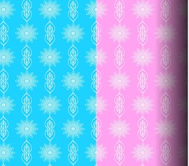 sets Geometric patterns, pink, blue