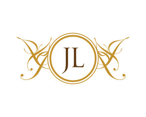 JL Luxury Ornament Initial logo
