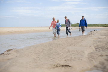 Paddling at the beach