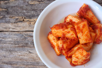 Daikon radishes kimchi korean food