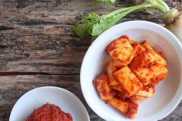 Daikon radishes kimchi korean food