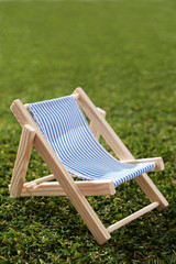 Model Deck Chair On Grass