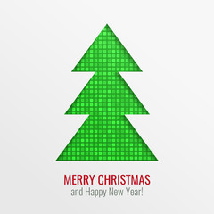 Christmas tree cut out vector background