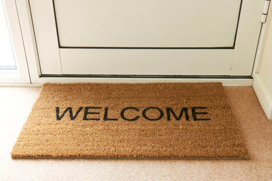 Welcome Mat Inside Doorway Of Home