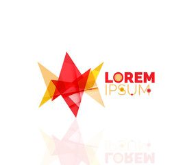 Obraz premium Logo, abstract geometric business icon