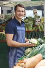 Owner Of Market Vegetable Stall