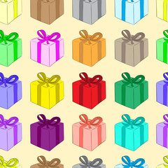Seamless color gift boxes