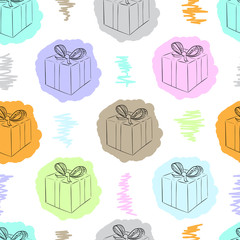 Seamless painted color gifts