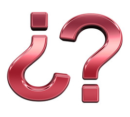  Preview
Stock Photo:
Question mark from shiny red alphabet set, isolated on white. Computer generated 3D photo rendering.
