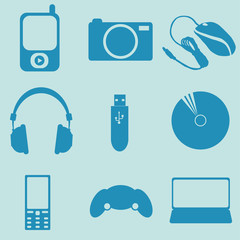 Electronic devices objects icons