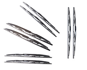 Many wiper blade on a white background