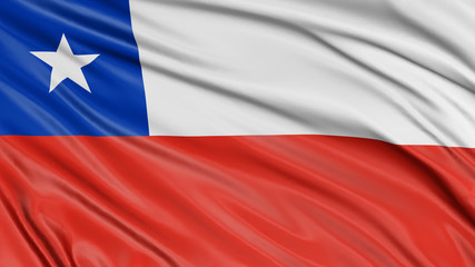 3D Chilean flag (clipping path included)