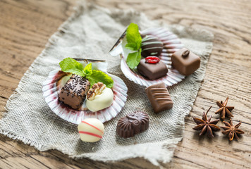 Fototapeta na wymiar Luxury chocolate candies