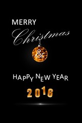 Merry christmas & happy new year card