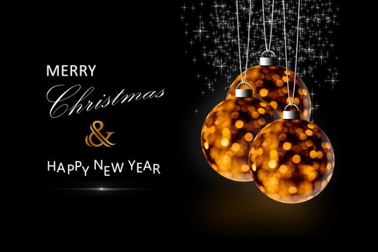 Merry christmas & happy new year card