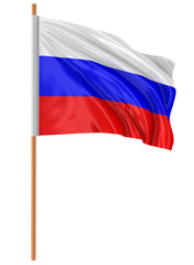 3D Russian flag (clipping path included)