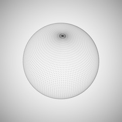 3D sphere with global line connections