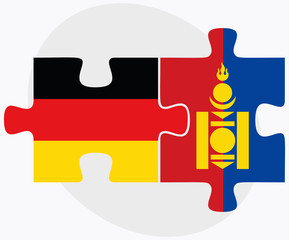 Germany and Mongolia Flags