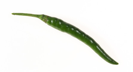 isoleted one green chili