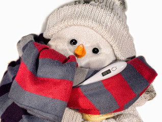 Snowman and thermometer