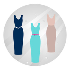 Dresses for  women  editable and scalable vector illustration