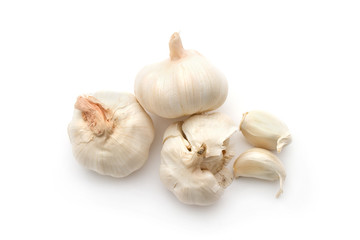 garlic isolated on white background