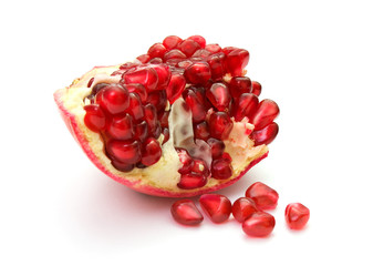 pomegranate isolated on white background