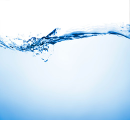 Water wave on white background