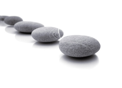 stone line on white background