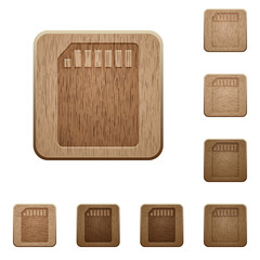 Memory card wooden buttons