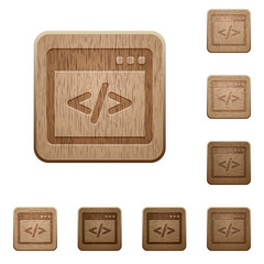 Programming code wooden buttons