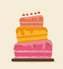 Happy birthday cake dessert