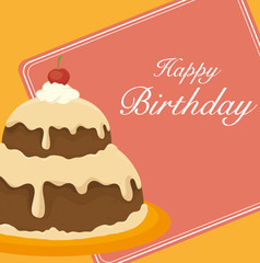 Happy birthday cake dessert