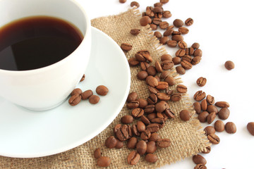 Coffee Cup and Coffee Beans