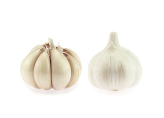 Fresh garlic isolated on white background