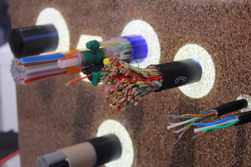 Samples of cables for different purposes