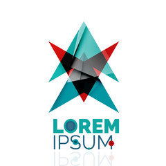 Logo, abstract geometric business icon