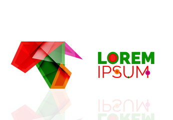 Logo, abstract geometric business icon