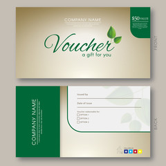 Natural Floral Gift Voucher Template