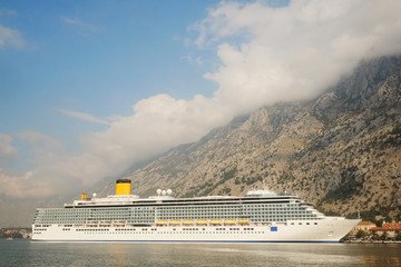 Kotor, Montenegro, November, 16, 2015: Cruise liner in Kotor, Montenegro