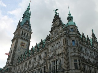 Obraz premium Rathaus Hamburg Ansicht