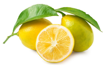 Naklejka na ściany i meble Juicy lemon with slice