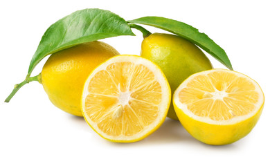 Juicy lemon with slice