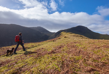 Hiking in the Lake District, UK.