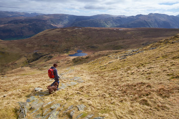 Hiking in the Lake District, UK.