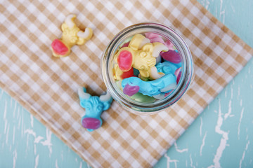 colorful neon gummy a cow candies